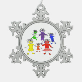 Whack-A-Do Schneeflocken Zinn-Ornament