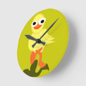 Whacky Bird Clock Runde Wanduhr (Winkel)
