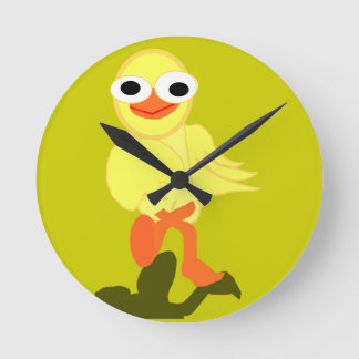 Whacky Bird Clock Runde Wanduhr