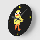 Whacky Bird Clock Runde Wanduhr (Winkel)