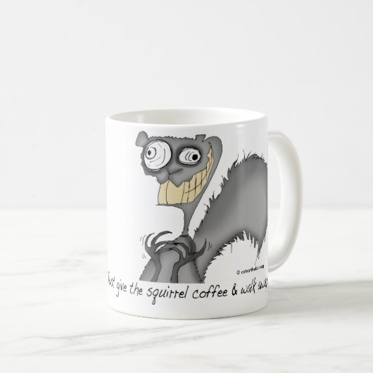 Whacky Eichhörnchen-Tasse Kaffeetasse (VorderseiteRechts)