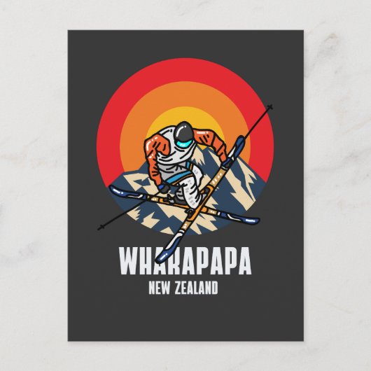 Whakapapa Ski Neuseeland Postkarte (Vorderseite)