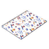 Whakapapapapa Neuseeland Ski-Snowboardmuster Notizblock (Linke Seite)