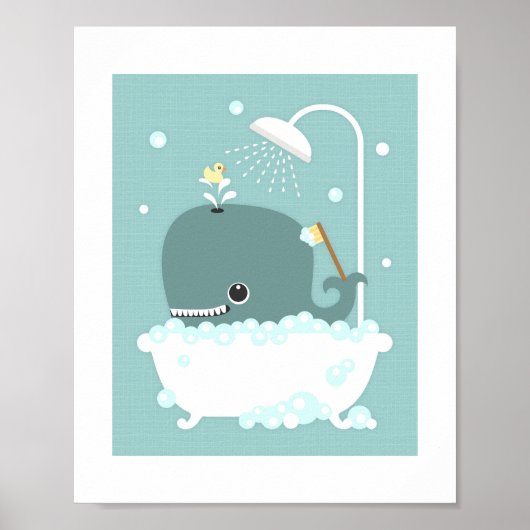 Whalblubble Bath Poster Print (Vorne)