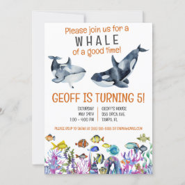 Whale a good time, Tropica Fish Birthday Party Einladung