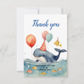 Whale a Time Boys Birthday Danke (Vorderseite)