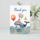 Whale a Time Boys Birthday Danke (Stehend Vorderseite)