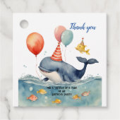 Whale a Time Boys Birthday Danke Geschenkanhänger (Vorderseite)