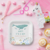 Whale Ahoy Es ist eine Baby-Dusche Pappteller (Party)
