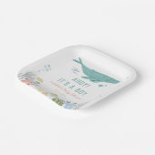 Whale Ahoy Es ist eine Baby-Dusche Pappteller (Gewinkelt)