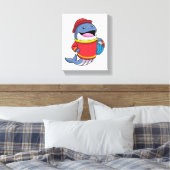 Whale als Feuerwehrmann mit Schlauch Leinwanddruck (Insitu (Schlafzimmer))