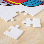 Whale als Feuerwehrmann mit Schlauch Puzzle (Seite)