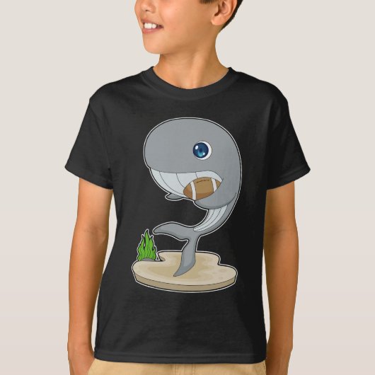 Whale American Football Sports T-Shirt (Vorderseite)