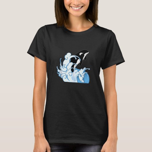 Whale Animal Ocean Killer Whale Waves Orca Tank T (Vorderseite)