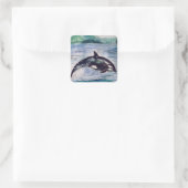 Whale Aquarell zeichnend Aufkleber (Tasche)