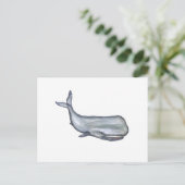 Whale Aquarellkunst Postkarte (Stehend Vorderseite)