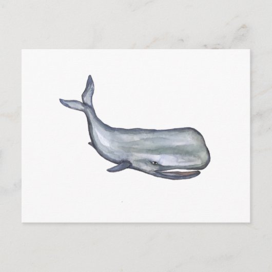Whale Aquarellkunst Postkarte (Vorderseite)