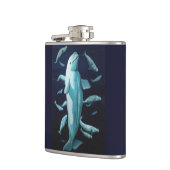 Whale Art Flask Custom Beluga Whale Drink Flasche Flachmann (Links)