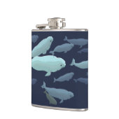 Whale Art Flask Custom Beluga Whale Drink Flasche Flachmann (Links)