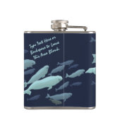Whale Art Flask Custom Beluga Whale Drink Flasche Flachmann (Rückseite)