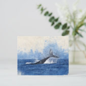 Whale Art Postkarte (Stehend Vorderseite)