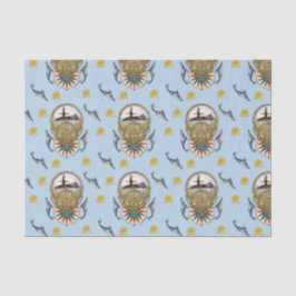 Whale aus einem Blatt-U-Boot-Gewebe Seidenpapier