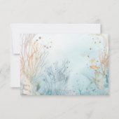 Whale Baby Dusche Blue Beige Wasserfarbe Dankeskarte (Rückseite)