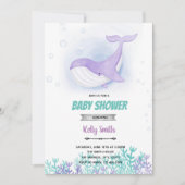 Whale-Baby-Dusche - Einladung (Vorderseite)