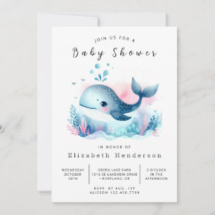 Whale-Baby-Dusche im Internet Einladung