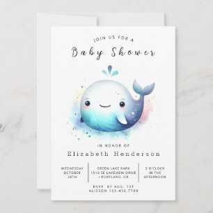 Whale-Baby-Dusche im Internet Einladung