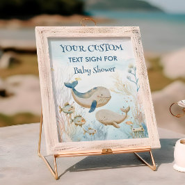 Whale Baby Dusche unter dem Meer benutzerdefiniert Poster