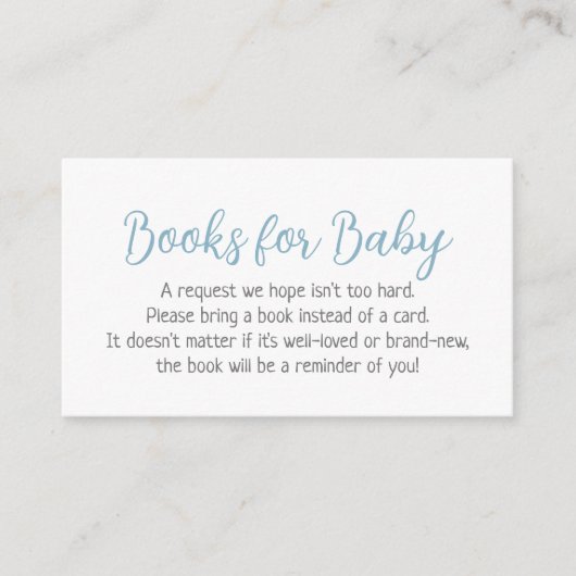 Whale Baby Showbücher für Baby Begleitkarte (Vorderseite)