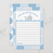 Whale Baby Shower Advice Card - Mod Blue Circles Einladung (Vorne/Hinten)