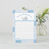 Whale Baby Shower Advice Card - Mod Blue Circles Einladung (Stehend Vorderseite)