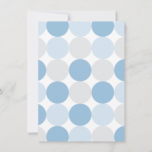 Whale Baby Shower Advice Card - Mod Blue Circles Einladung (Rückseite)