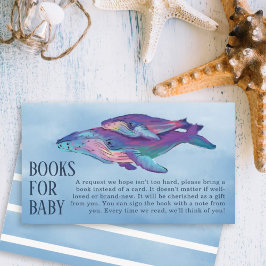 Whale Baby Shower Books for Baby Begleitkarte