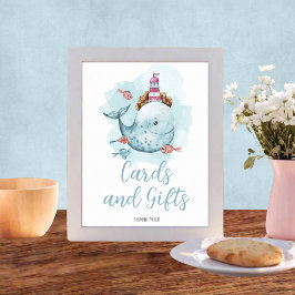 Whale Baby Shower Cards und Geschenke Poster