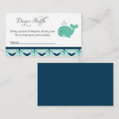 Whale Baby Shower Diaper Raffles Tickets Begleitkarte (Vorne/Hinten)