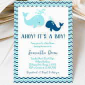 Whale Baby Shower Einladung