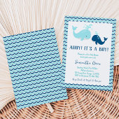 Whale Baby Shower Einladung