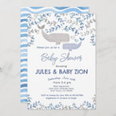 Whale Baby Shower Einladung (Vorne/Hinten)