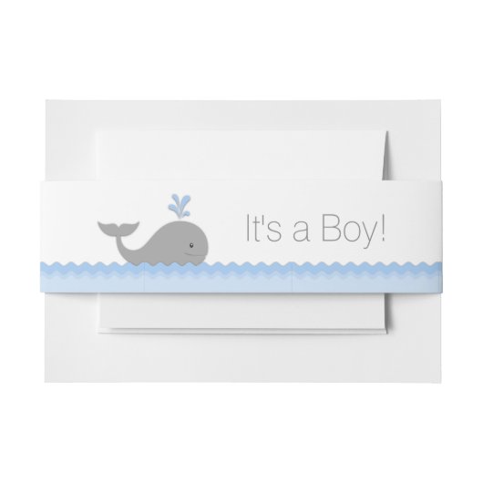 Whale Baby Shower Einladungsbanderole (Vorderseite Beispiel)