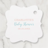 Whale Baby Shower Geschenkanhänger (Rückseite)