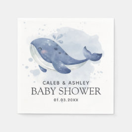Whale Baby Shower Paper Napkin Serviette