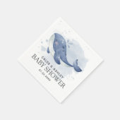 Whale Baby Shower Paper Napkin Serviette (Ecke)
