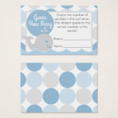 Whale Baby Shower schätzt, wie viele Game Card (Vorne & Hinten)