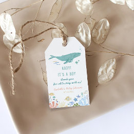 Whale Baby Shower Vielen Dank Geschenkanhänger