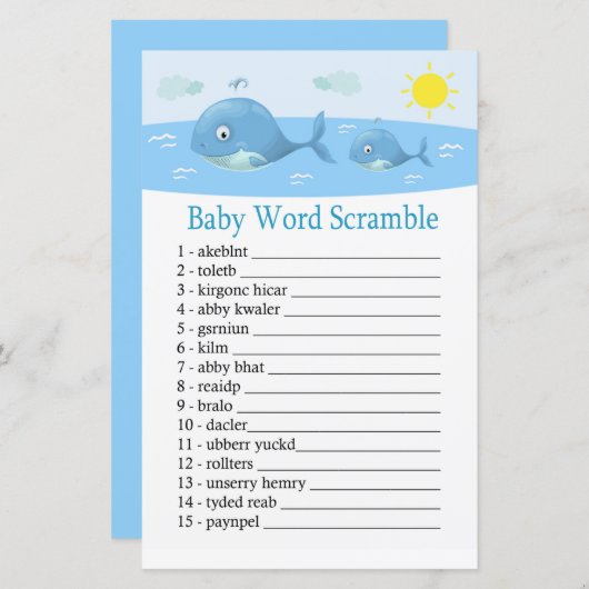 Whale Baby Wortspiel (Vorne/Hinten)