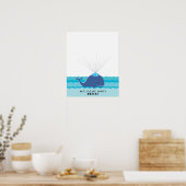 Whale | Babydusche Gästebuch Print (Küche)