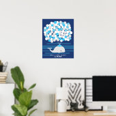 Whale | Babydusche Gästebuch Print (Heimbüro)